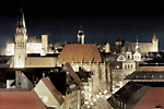 Backdrop of the historic centre of Nuremberg